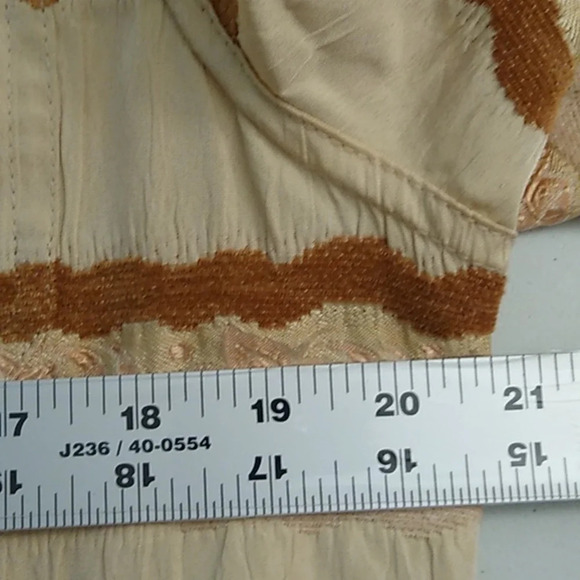 ERIN LONDON TAPESTRY, MULTI TEXTURED, WARM PASTELS & TAN SHOULDER PADS, JACKET - Picture 8 of 9